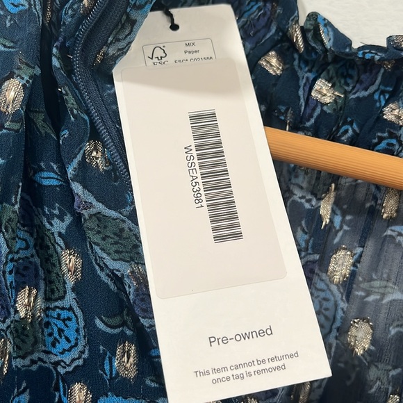 SEA New York Floral Georgette High Neck Maxi Dress, Size 2 - Picture 11 of 16